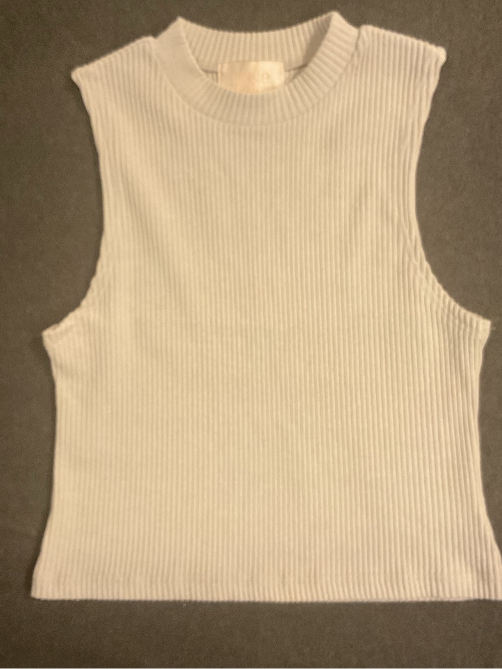 NWT Francesca’s Rosie French Sleeveless Ribbed Knit Tank Top - White